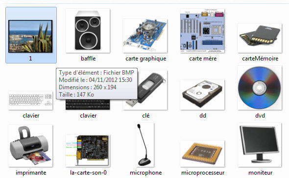 entrée des informations